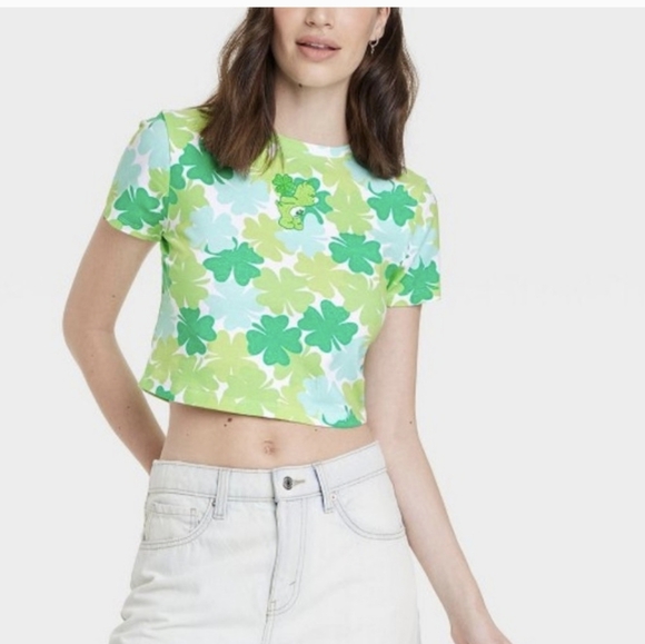 Care Bear Lucky Crop Top Size Small - Picture 1 of 5